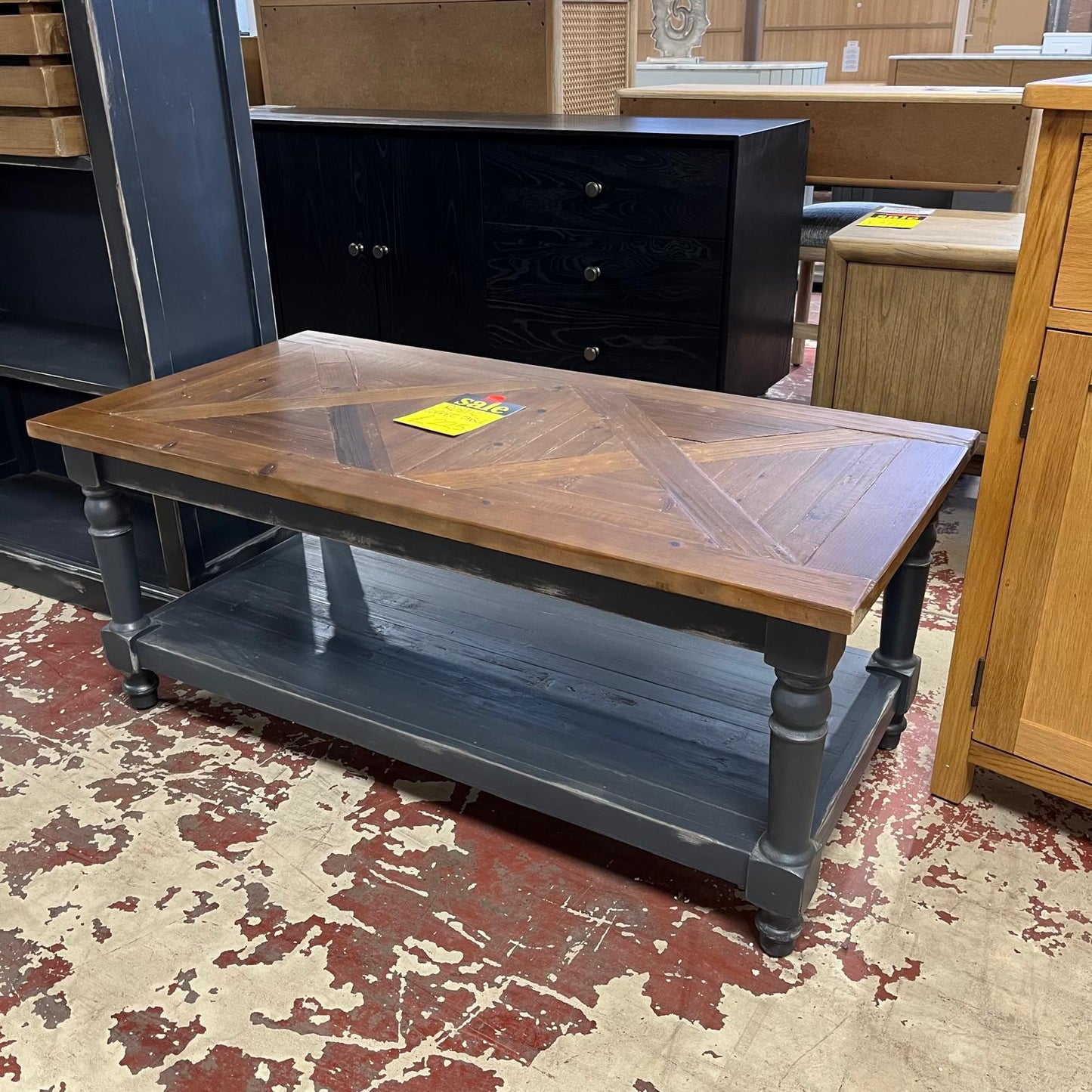 Rustic Coffee Table With Shelf Sheffield Discount Furniture