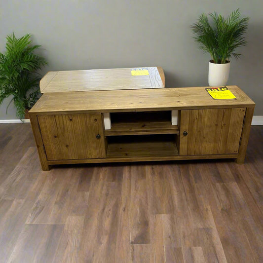 Wooden TV Unit 2 Door And Shelves Sheffield Discount Furniture