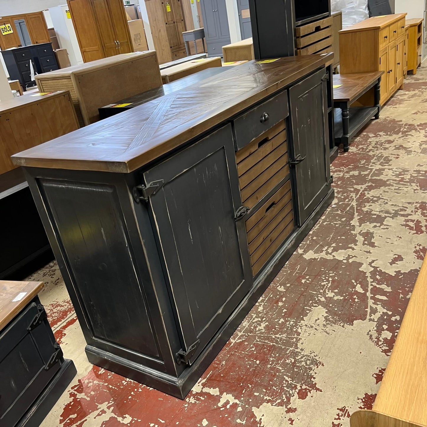 Rustic Sideboard 2 Door 3 Drawer Sheffield Discount Furniture
