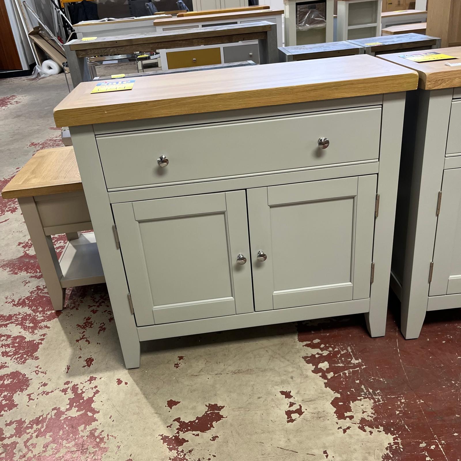 Mini Sideboard 1 Drawer 2 Door Grey Sheffield Discount Furniture