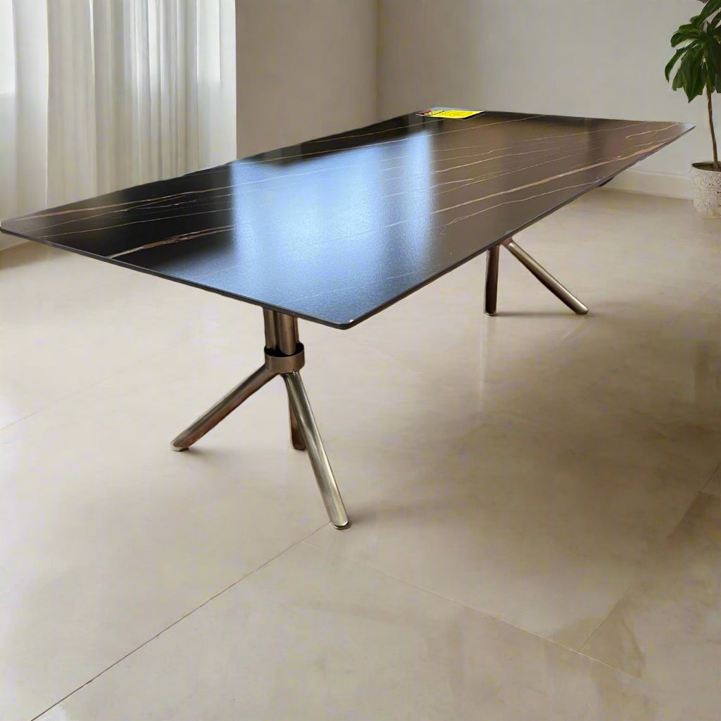 Ceramic Top Rectangular Coffee Table Black Sheffield Discount Furniture