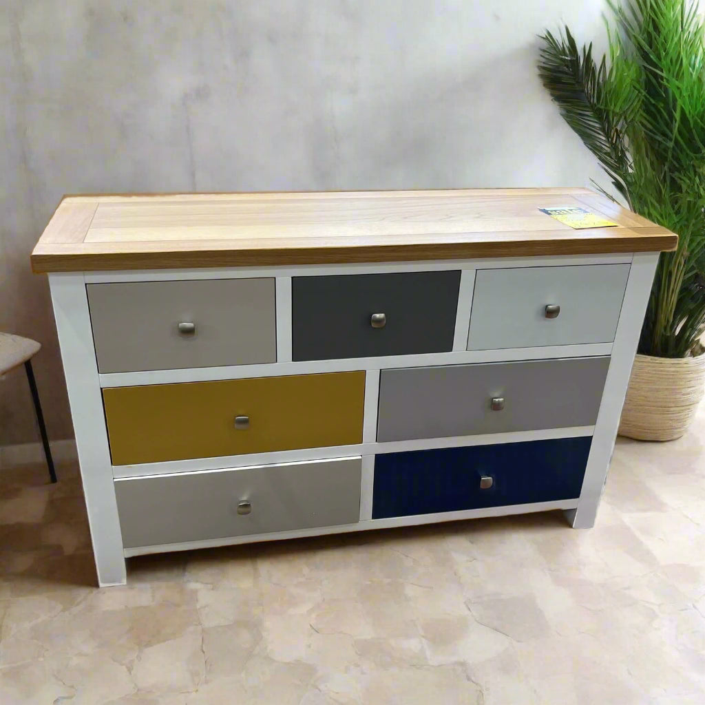 Multicolour 3 Over 4 Chest Of Drawers Sheffield Discount Furniture