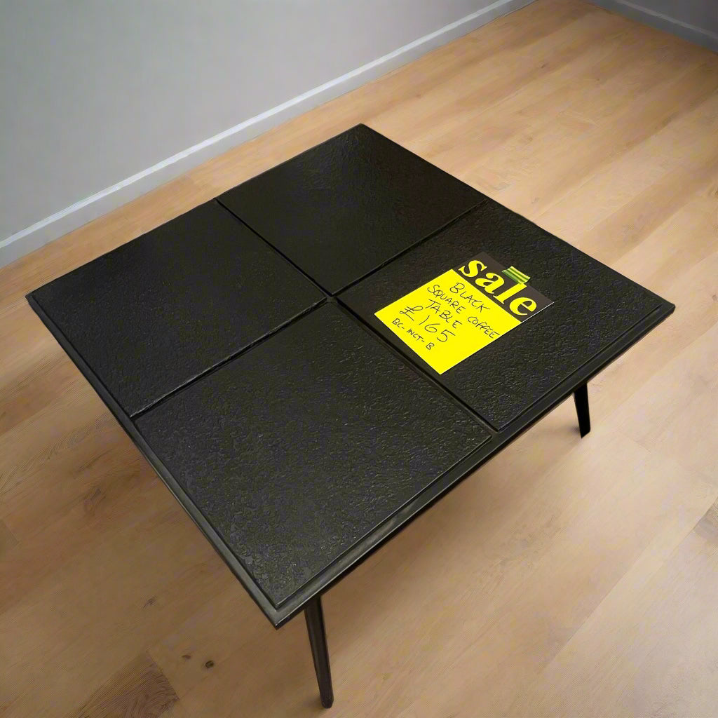 Square Coffee Table Black Sheffield Discount Furniture