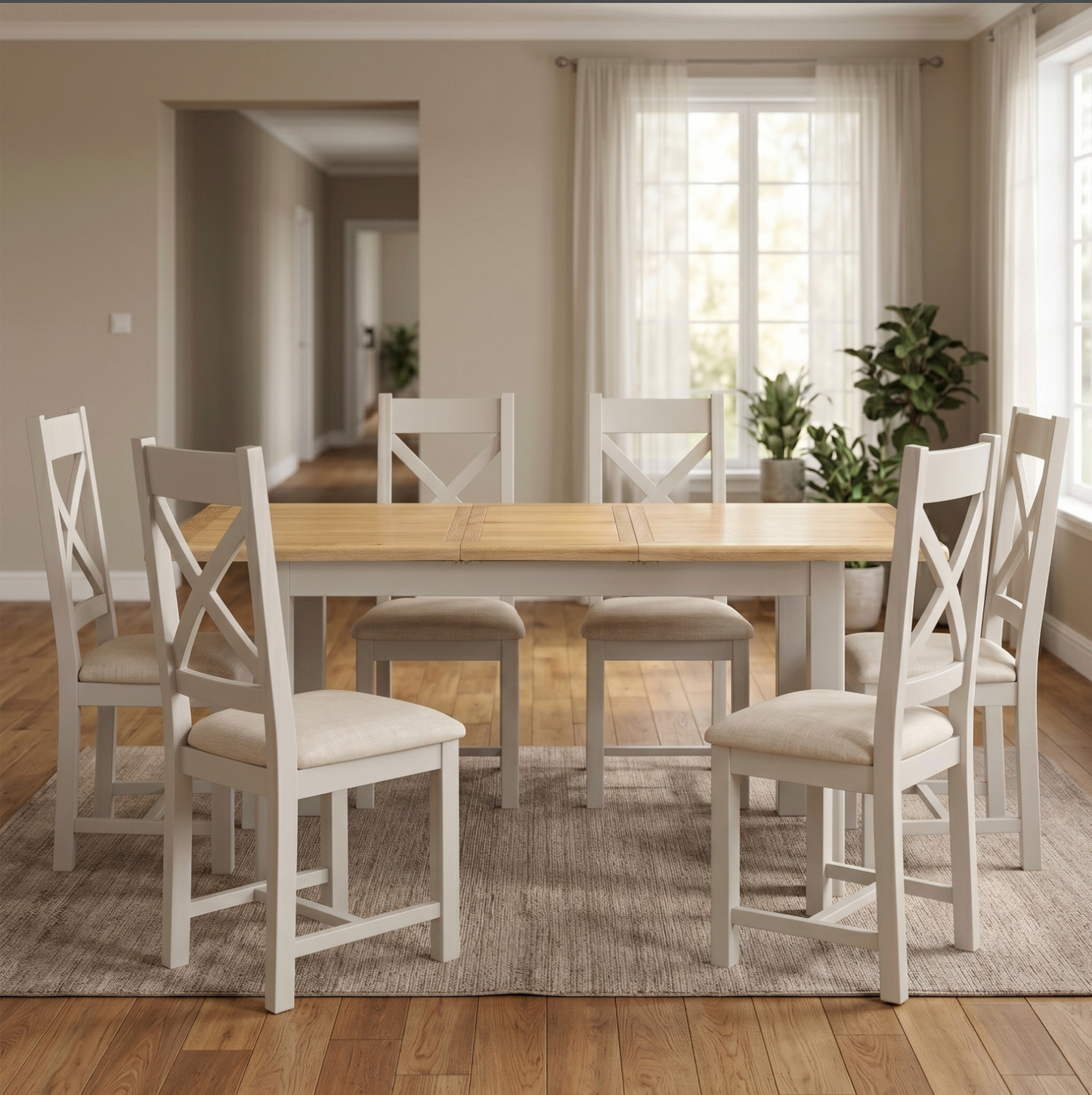 Windermere 140cm Butterfly Extendable Dining Table