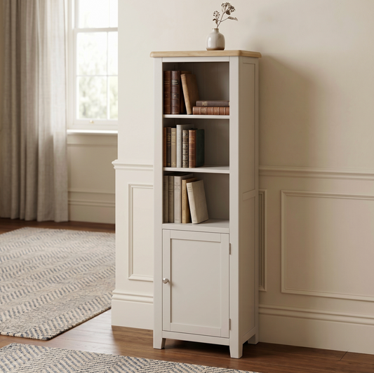 Windermere 1 Door Tall Narrow Bookcase Dining Room / Sideboards and Cabinets Sheffield Discount Furniture