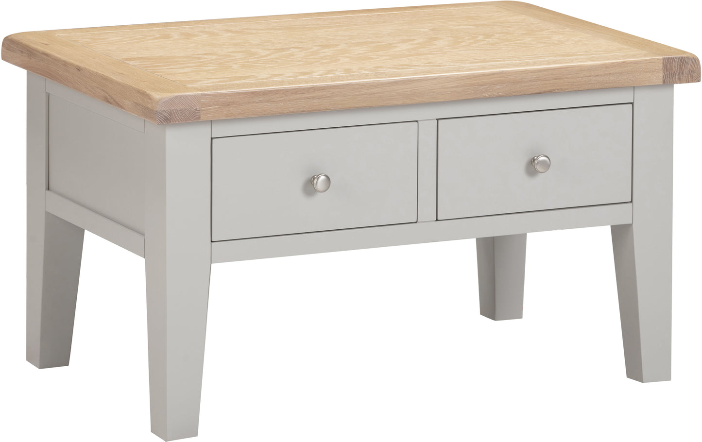 Windi 2 Drawer Coffee Table (Grey/Oak/Ivory)