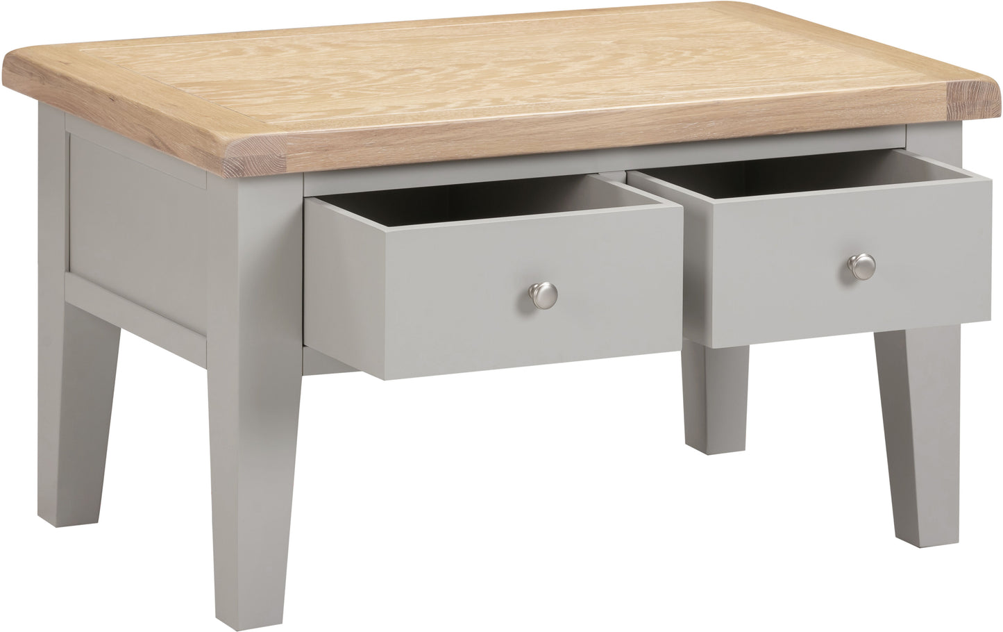 Windi 2 Drawer Coffee Table (Grey/Oak/Ivory)