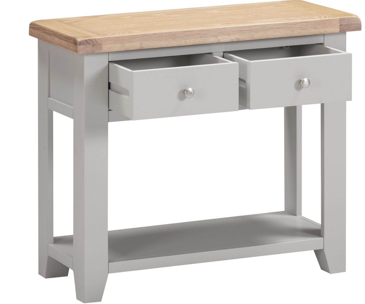 Windi 2 Drawer Console Table (Grey/Oak/Ivory)