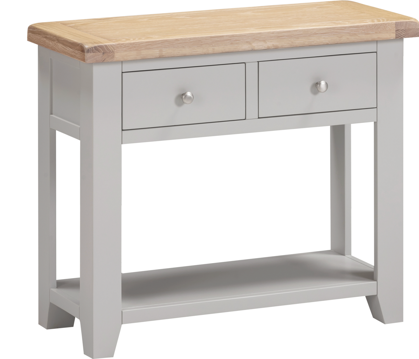 Windi 2 Drawer Console Table (Grey/Oak/Ivory)