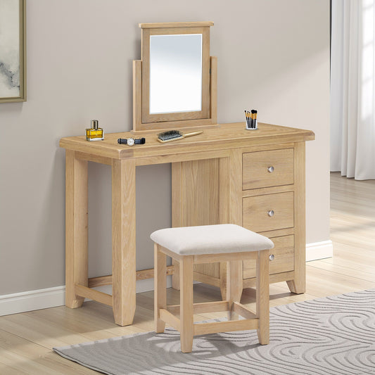 Windi 3-Drawer Dressing Table Set (Oak/Ivory/Grey)