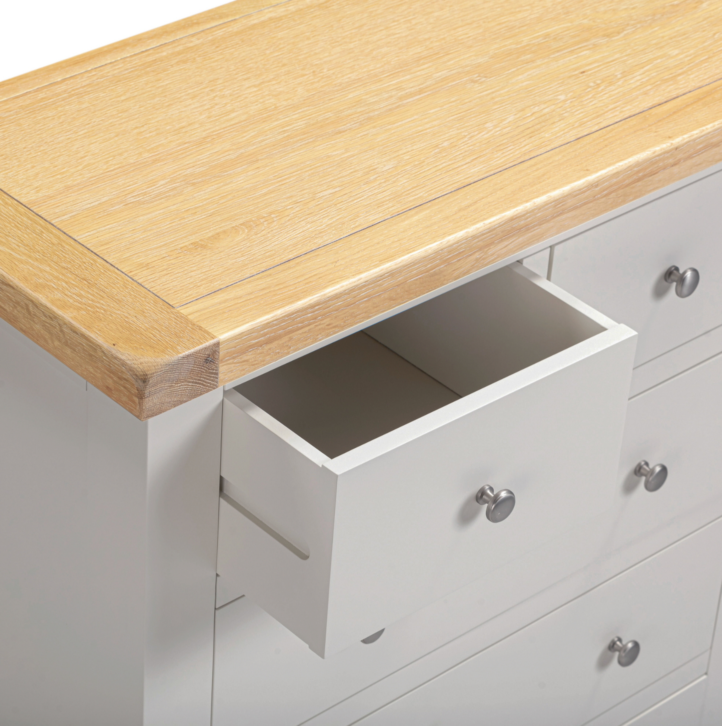 Windi 3+2 Drawer Chest (Grey/Oak/Ivory) Bedroom / Dressing Tables Sheffield Discount Furniture