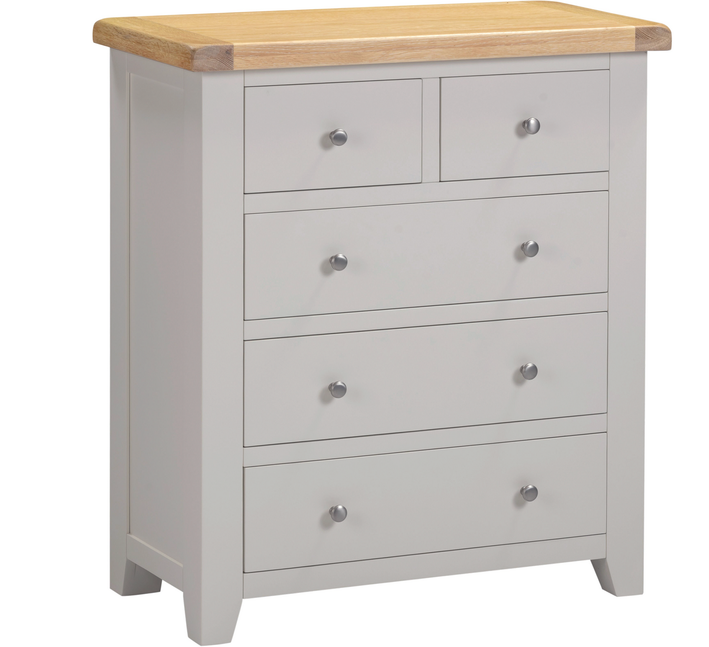 Windi 3+2 Drawer Chest (Grey/Oak/Ivory) Bedroom / Dressing Tables Sheffield Discount Furniture