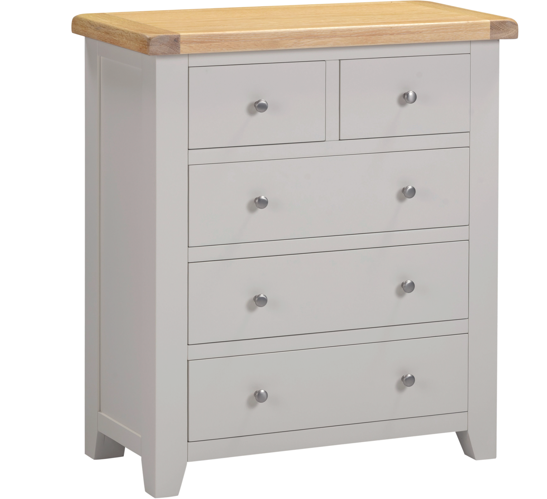 Windi 3+2 Drawer Chest (Grey/Oak/Ivory) Bedroom / Dressing Tables Sheffield Discount Furniture