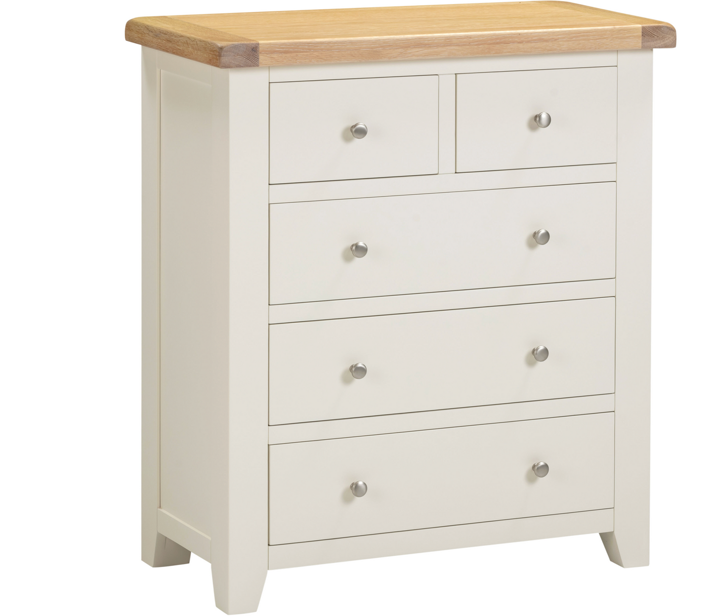 Windi 3+2 Drawer Chest (Ivory/Oak/Grey) Bedroom / Dressing Tables Sheffield Discount Furniture