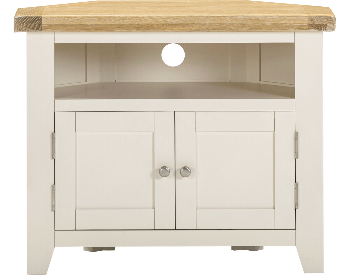 Windi 2 Door Corner TV Unit (Ivory/Oak/Grey)
