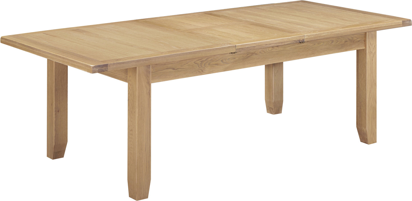 Windi Large Extending Dining Table (Ivory/Oak/Grey)
