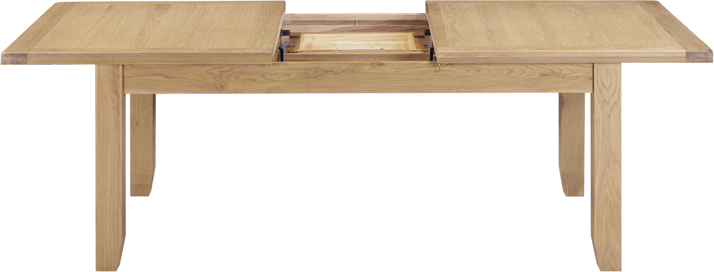 Windi Large Extending Dining Table (Ivory/Oak/Grey)