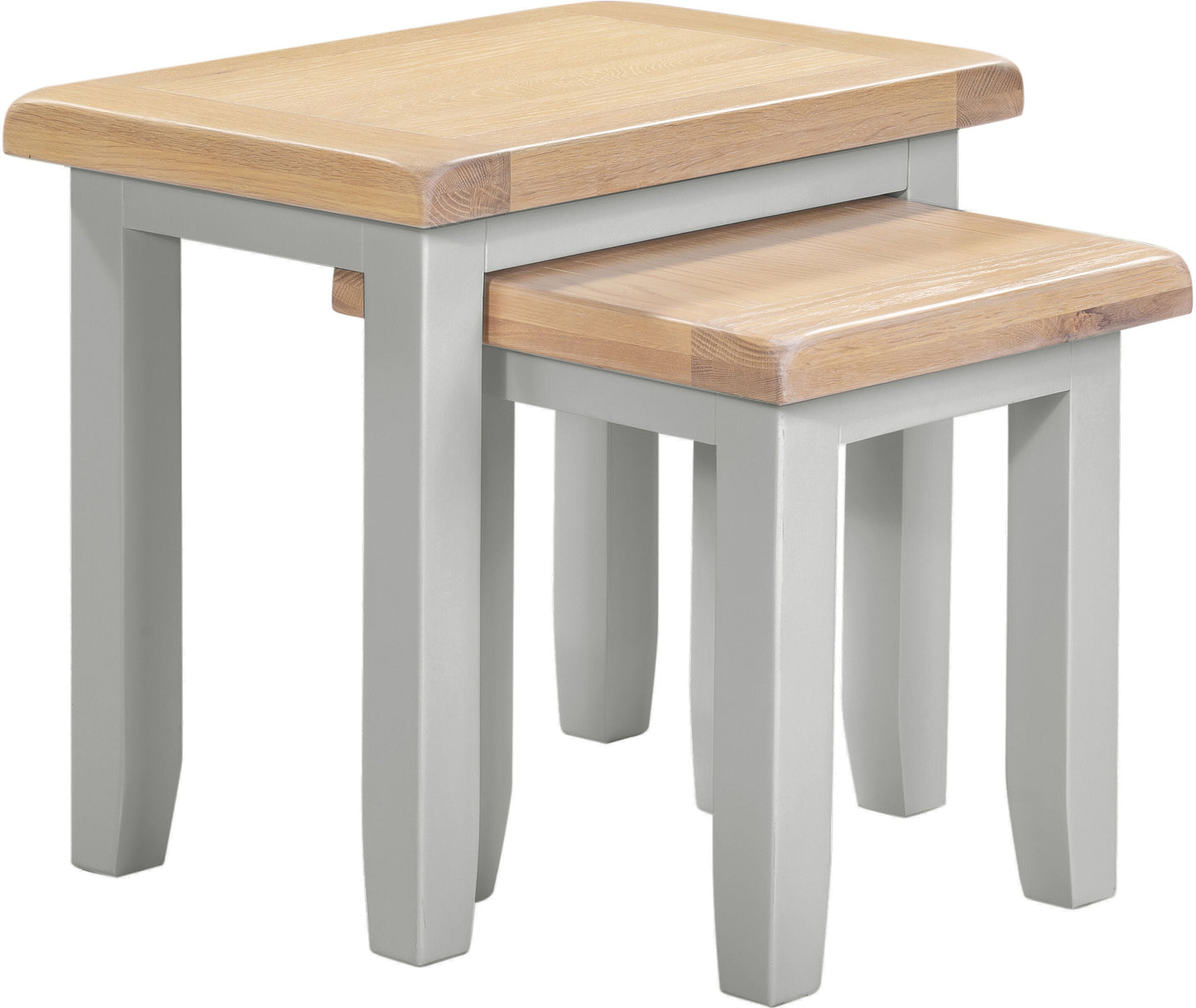Windi Nest of 2 Tables (Grey/Ivory/Oak)