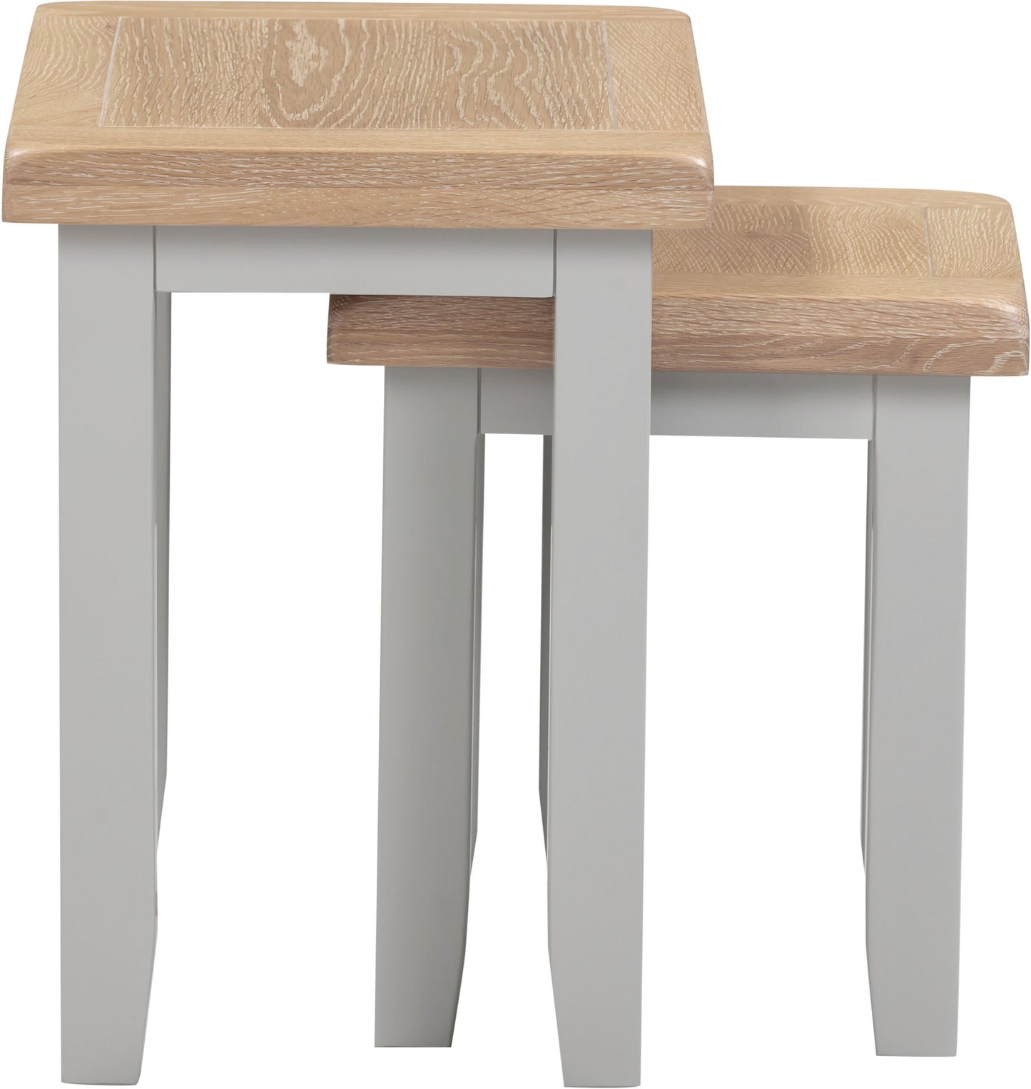 Windi Nest of 2 Tables (Grey/Ivory/Oak)