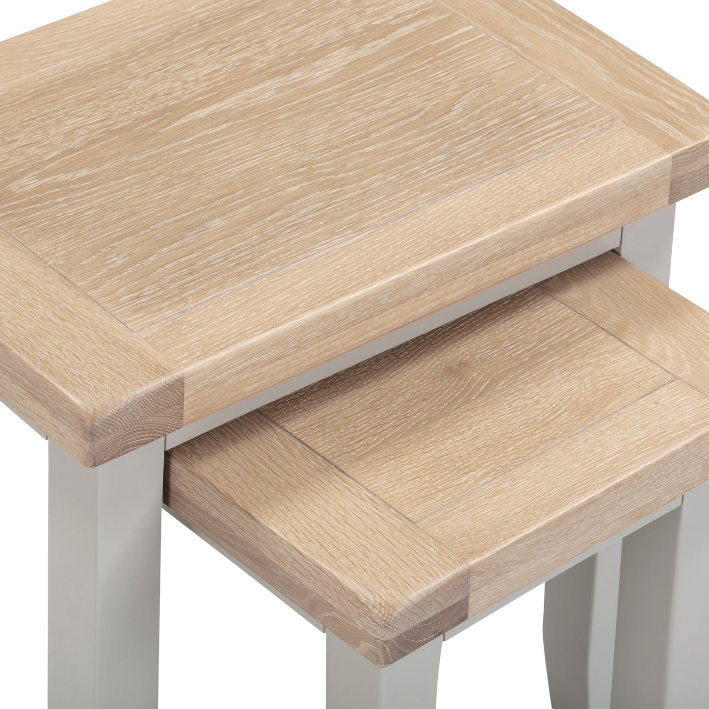 Windi Nest of 2 Tables (Grey/Ivory/Oak)