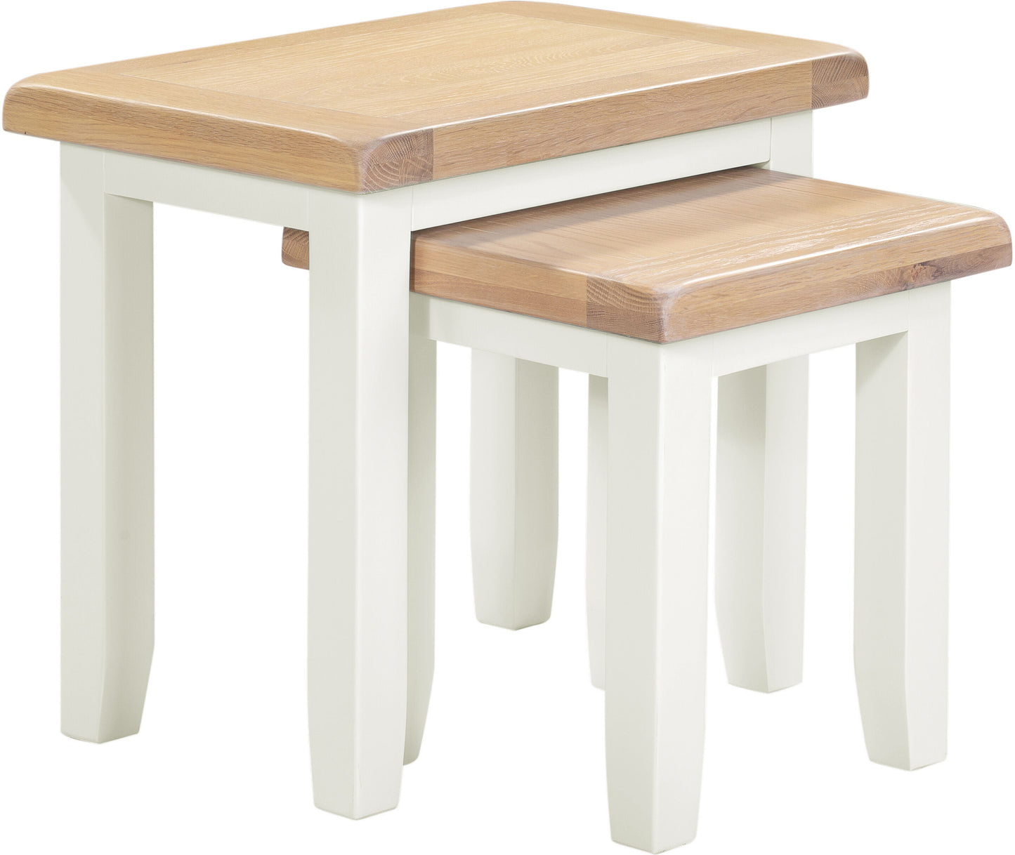 Windi Nest of 2 Tables (Ivory/Oak/Grey)