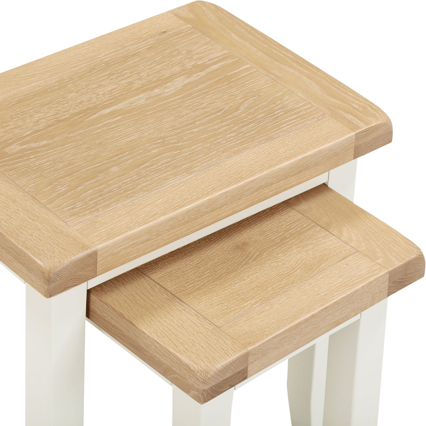 Windi Nest of 2 Tables (Ivory/Oak/Grey)