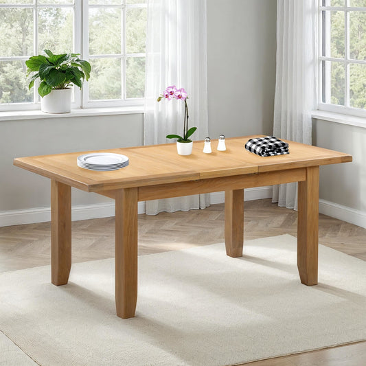 Windi Small Extending Dining Table (Oak/Ivory/Grey)