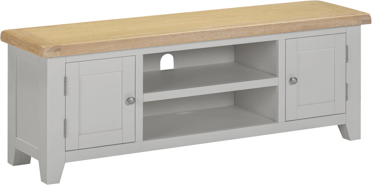 Windi Straight TV Unit (Grey/Ivory/Oak)