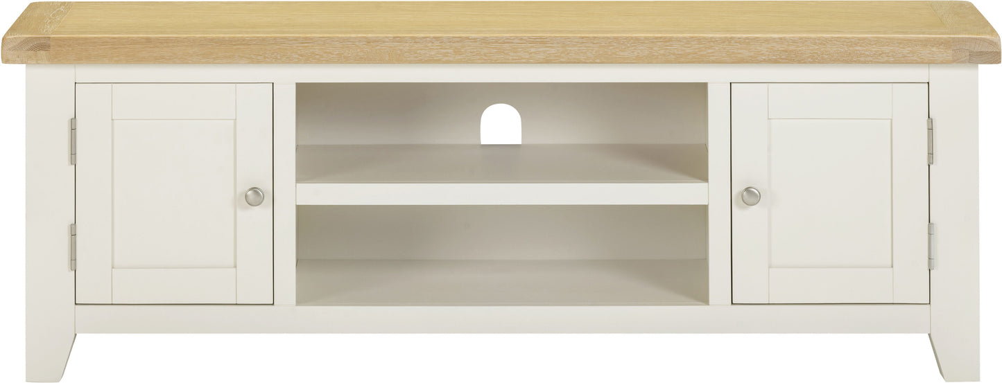 Windi Straight TV Unit (Ivory/Oak/Grey)