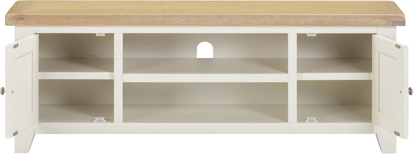 Windi Straight TV Unit (Ivory/Oak/Grey)