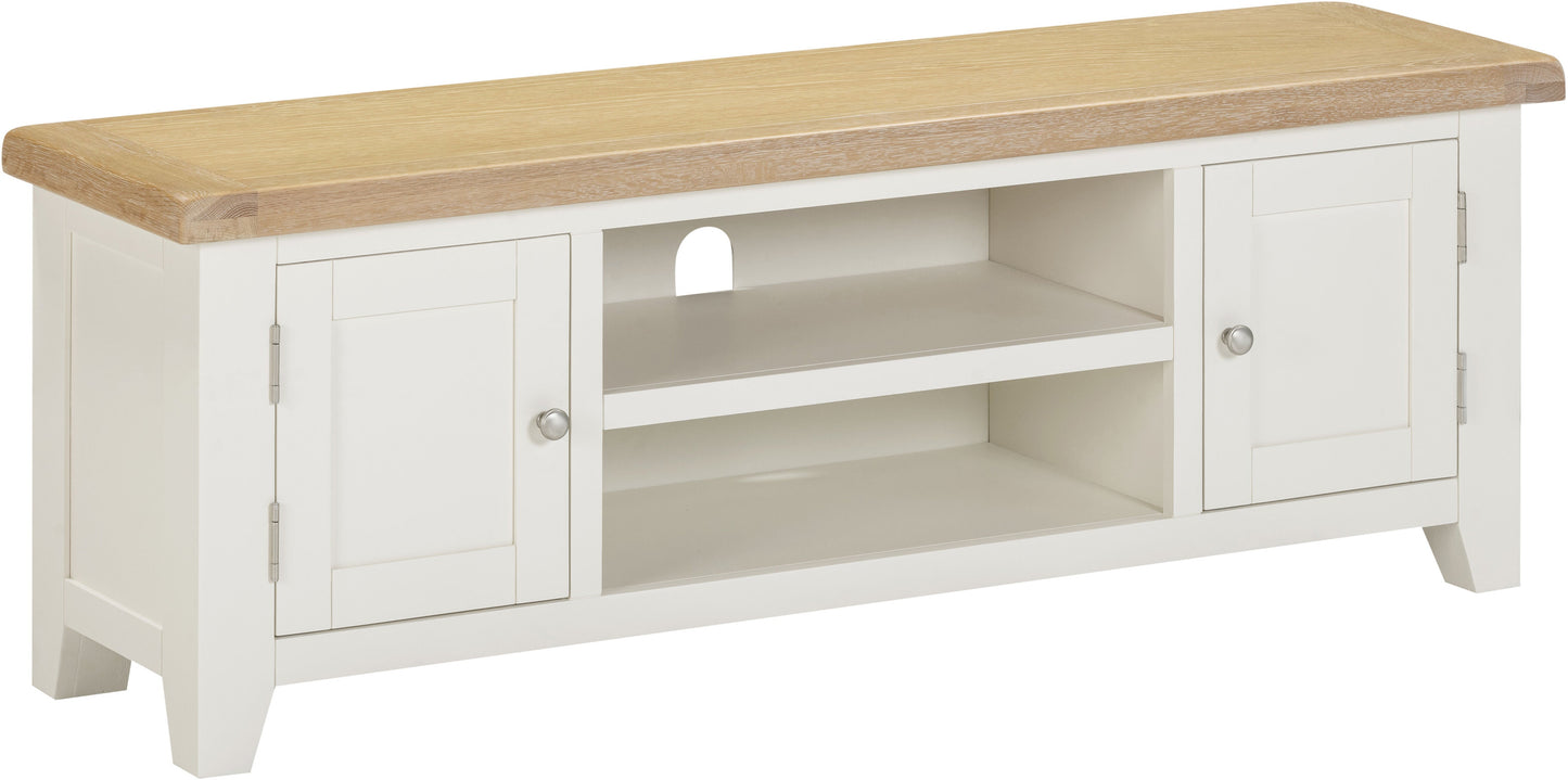 Windi Straight TV Unit (Ivory/Oak/Grey)