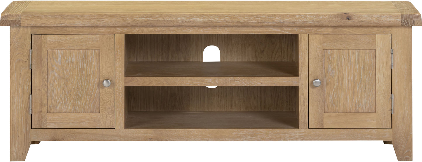 Windi Straight TV Unit (Oak/Grey/Ivory)