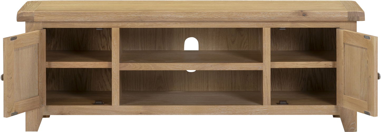 Windi Straight TV Unit (Oak/Grey/Ivory)