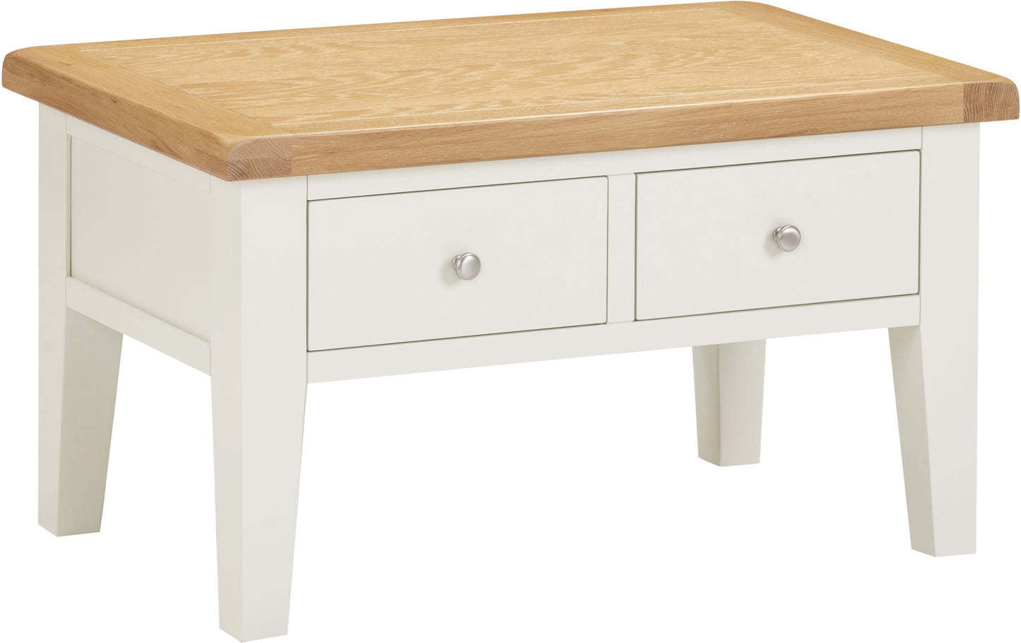 Windi 2 Drawer Coffee Table (Ivory/Oak/Grey)