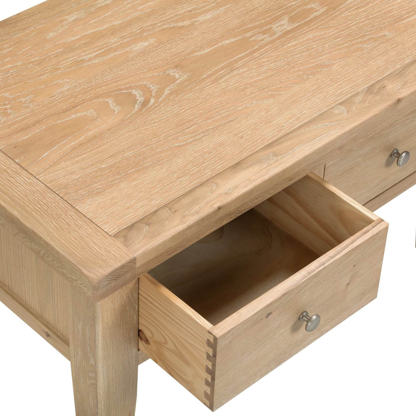 Windi 2 Drawer Coffee Table (Oak/Ivory/Grey)