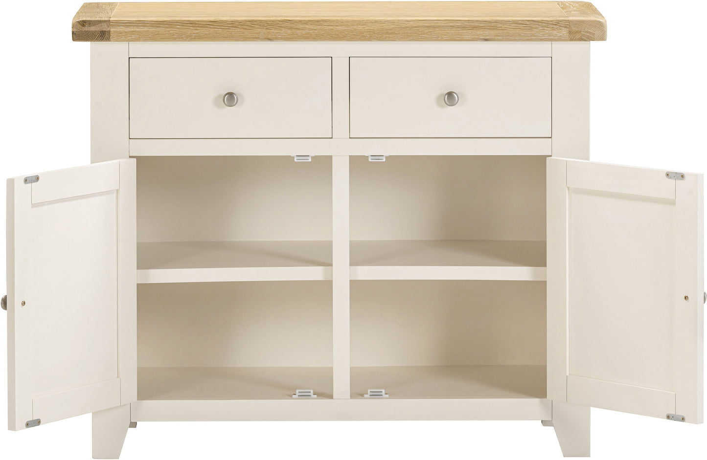 Windi 2 Door 2 Drawer Sideboard (Ivory/Oak/Grey)