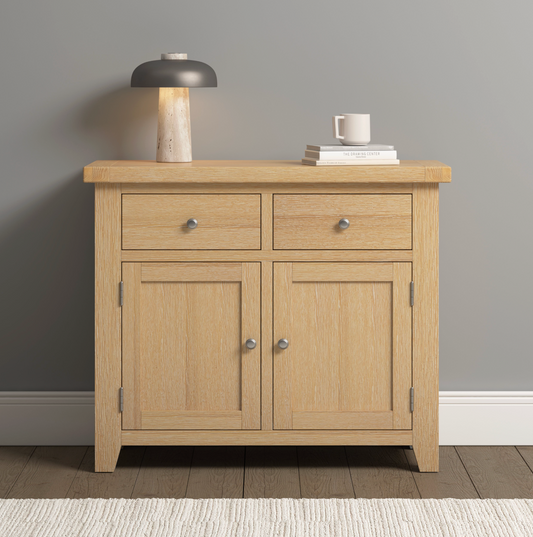 Windi 2 Door 2 Drawer Sideboard (Oak/Ivory/Grey)