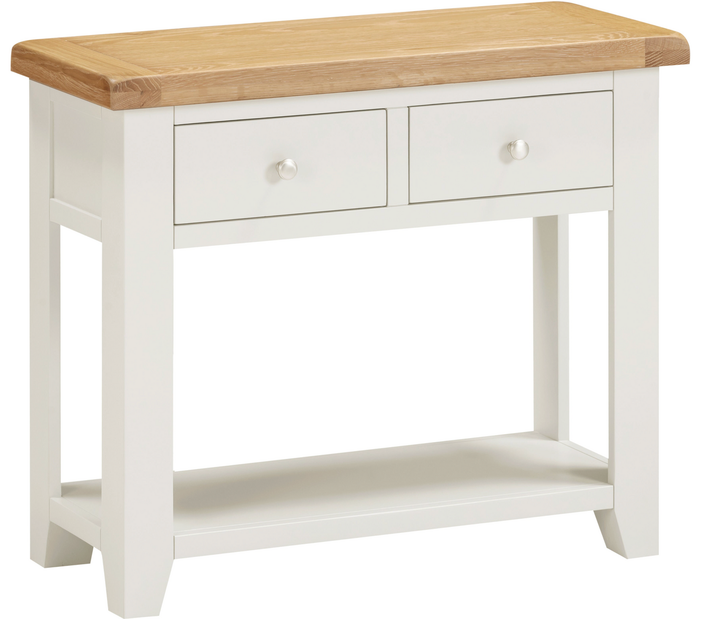 Windi 2 Drawer Console Table (Ivory/Oak/Grey)