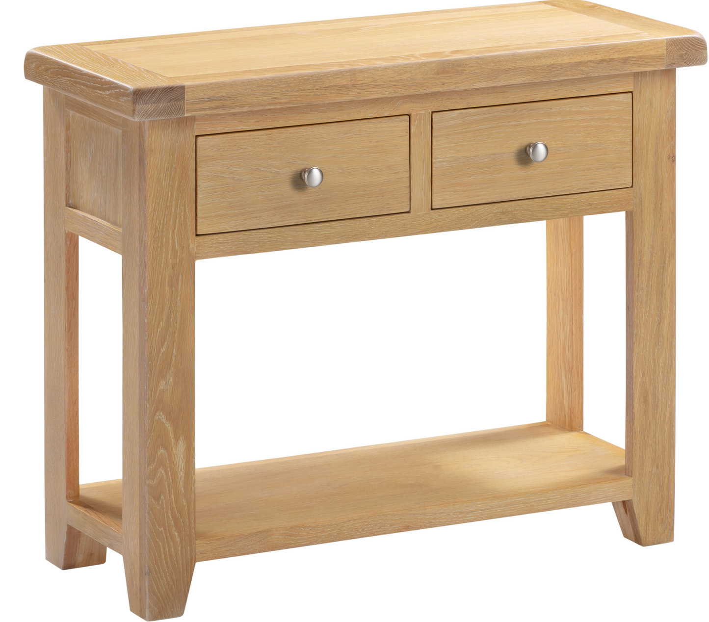 Windi 2 Drawer Console Table (Oak/Ivory/Grey)