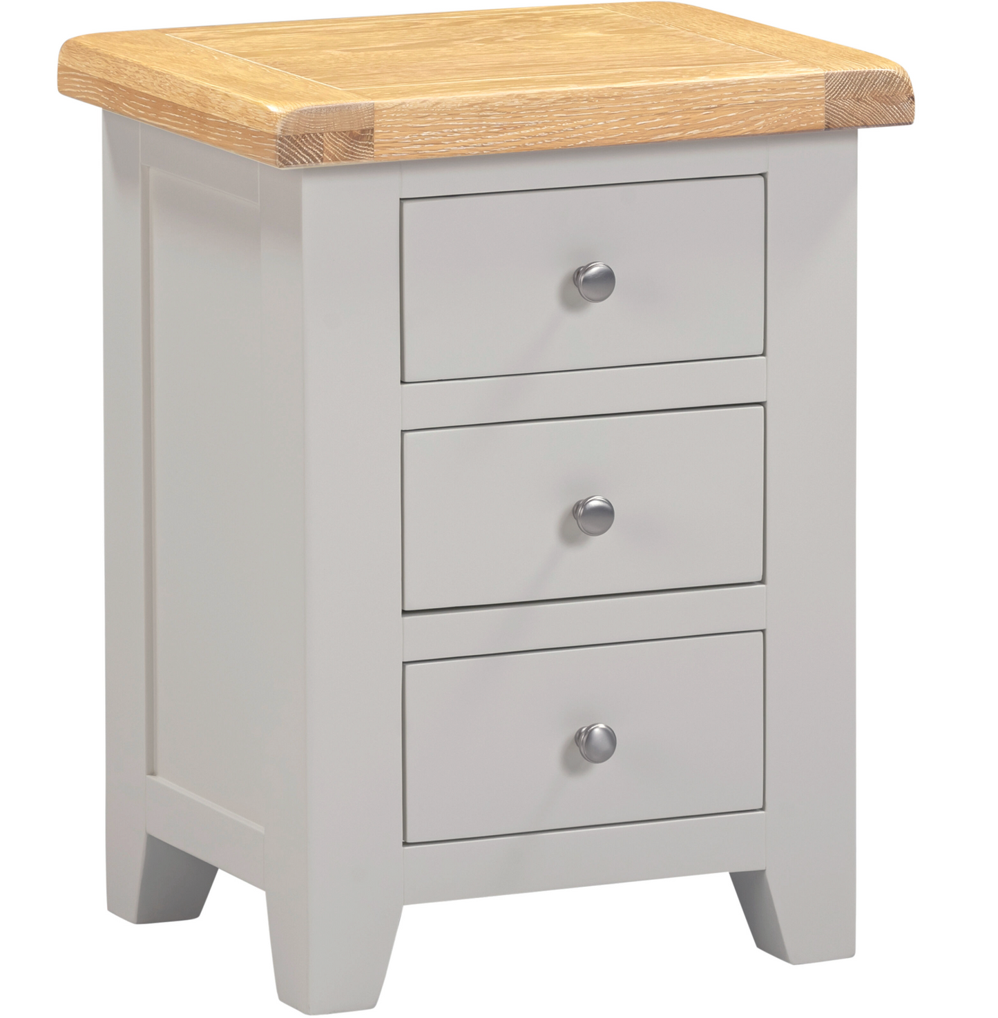 Windi 3 Drawer Bedside (Grey/Oak/Ivory) Bedroom / Bedside Table Sheffield Discount Furniture