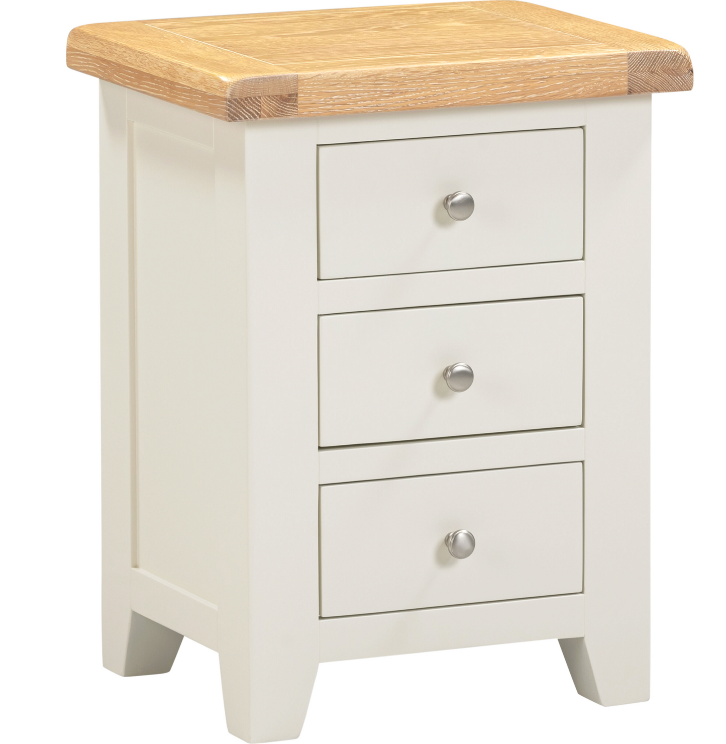 Windi 3 Drawer Bedside (Ivory/Oak/Grey) Bedroom / Bedside Table Sheffield Discount Furniture