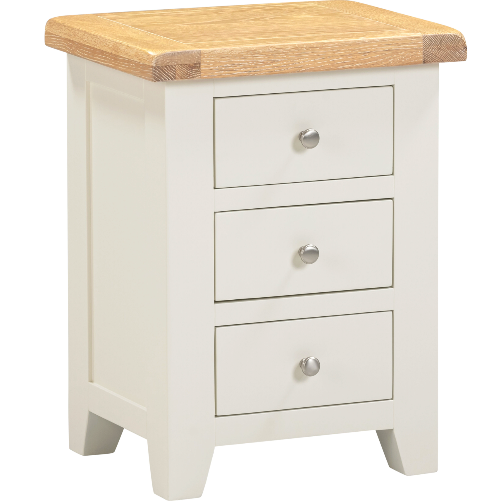 Windi 3 Drawer Bedside (Ivory/Oak/Grey) Bedroom / Bedside Table Sheffield Discount Furniture
