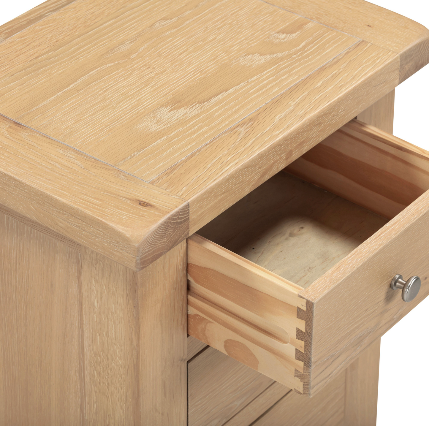 Windi 3 Drawer Bedside (Oak/Ivory/Grey) Bedroom / Bedside Table Sheffield Discount Furniture