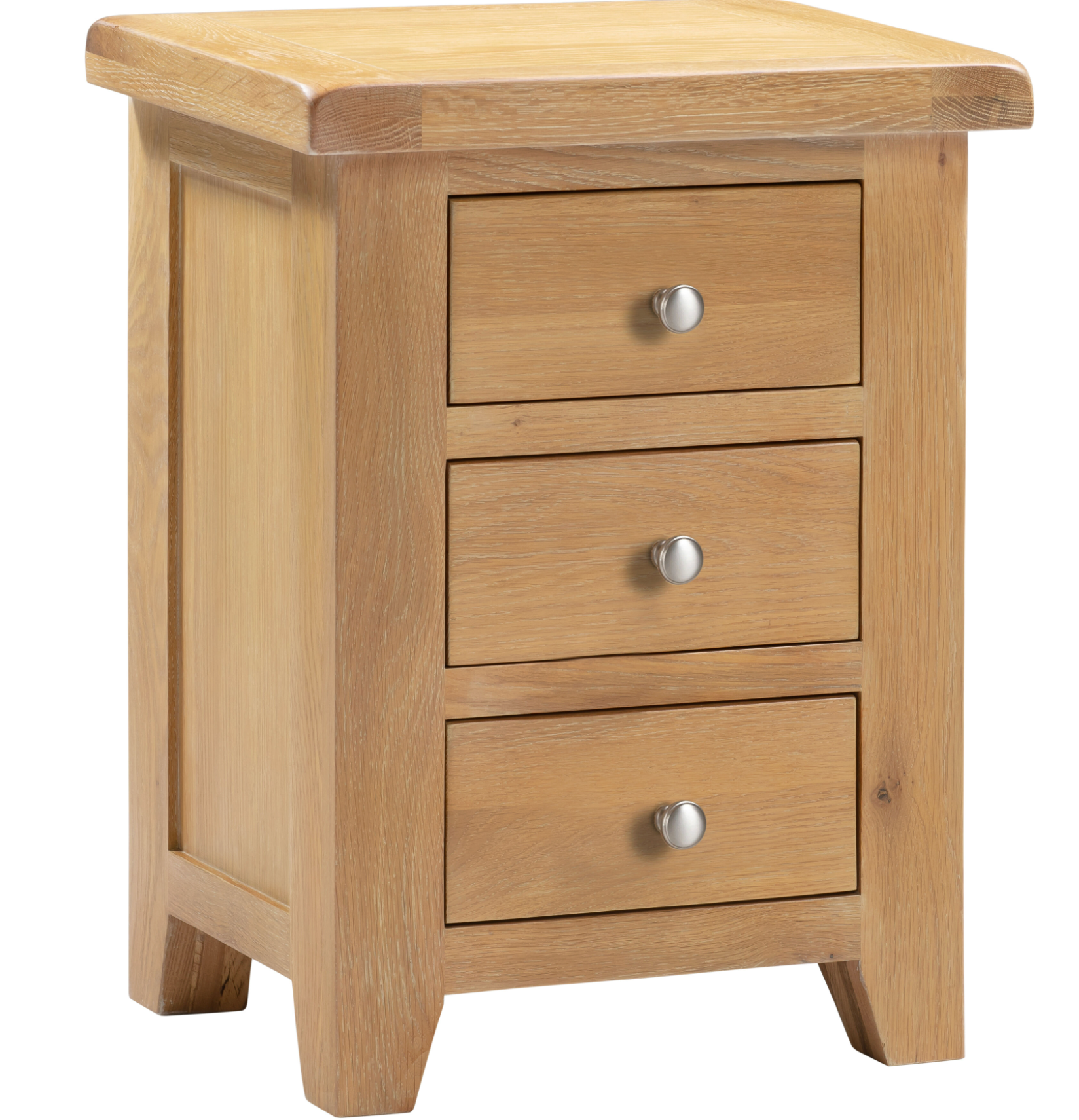 Windi 3 Drawer Bedside (Oak/Ivory/Grey) Bedroom / Bedside Table Sheffield Discount Furniture