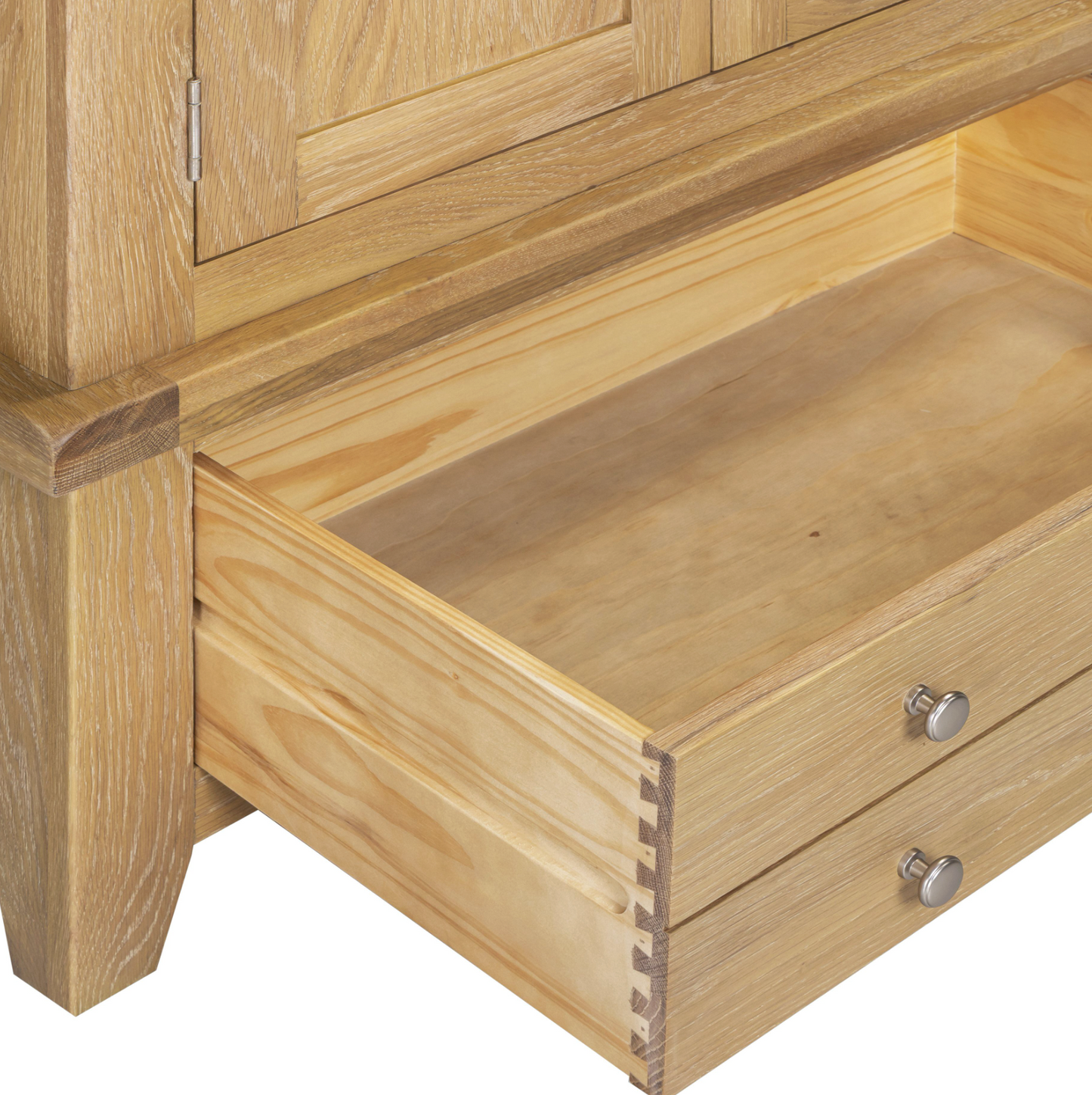 Windi 3 Door 2 Drawer Wardrobe with Mirror (Oak/Ivory/Grey) Sheffield Discount Furniture