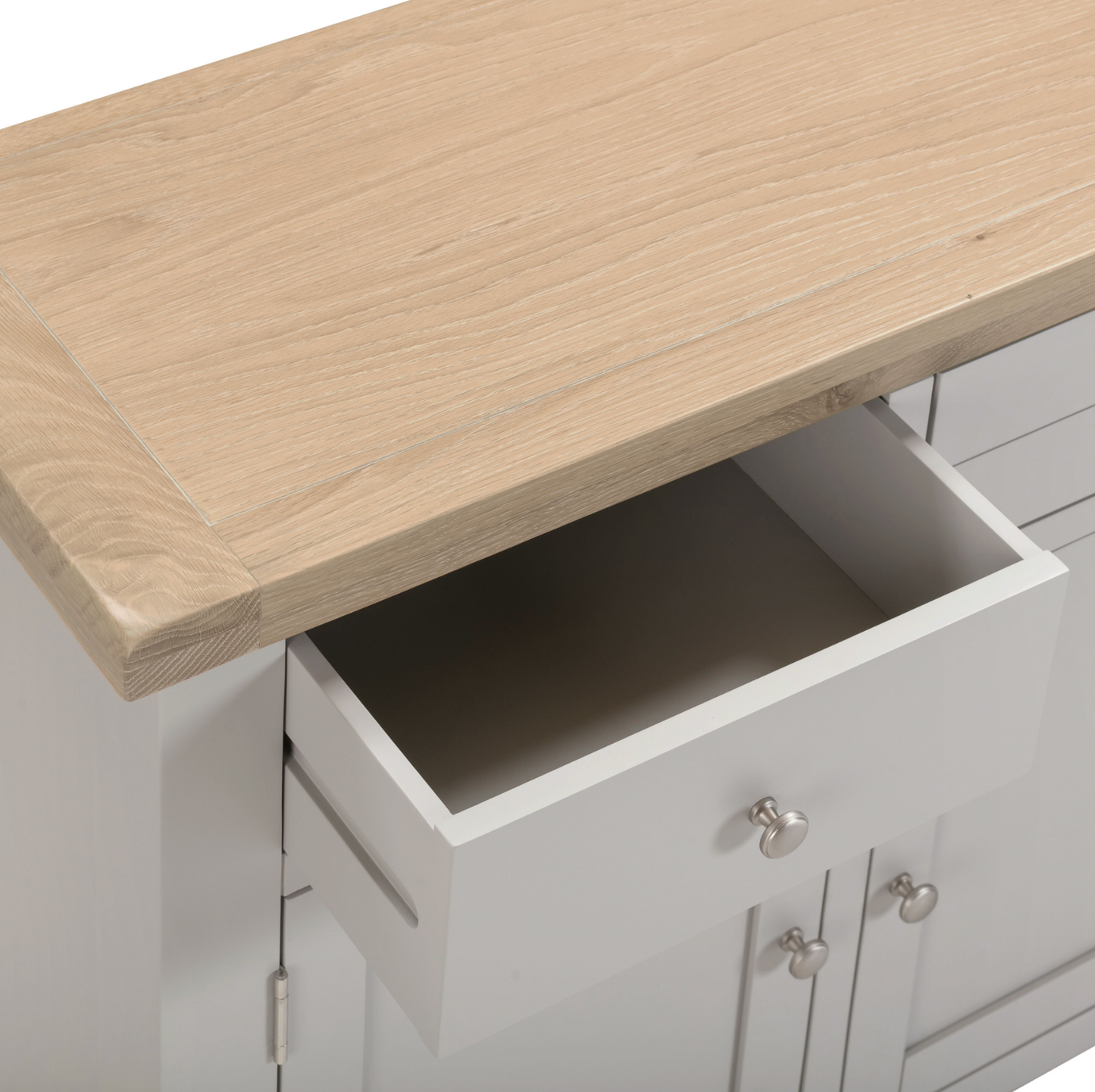 Windi 3 Door 3 Drawer Sideboard (Grey/Oak/Ivory)