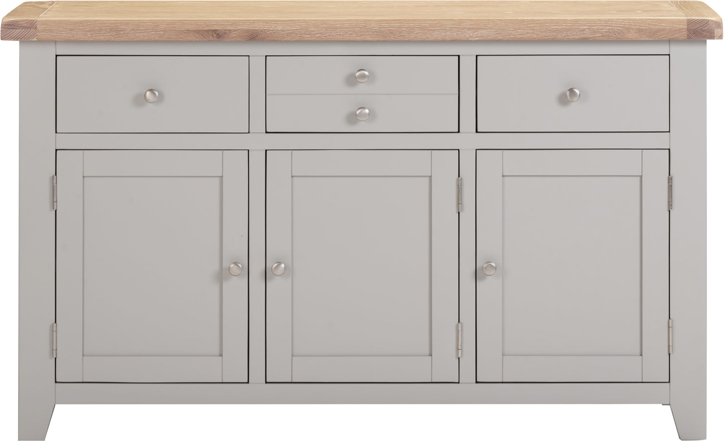 Windi 3 Door 3 Drawer Sideboard (Grey/Oak/Ivory)