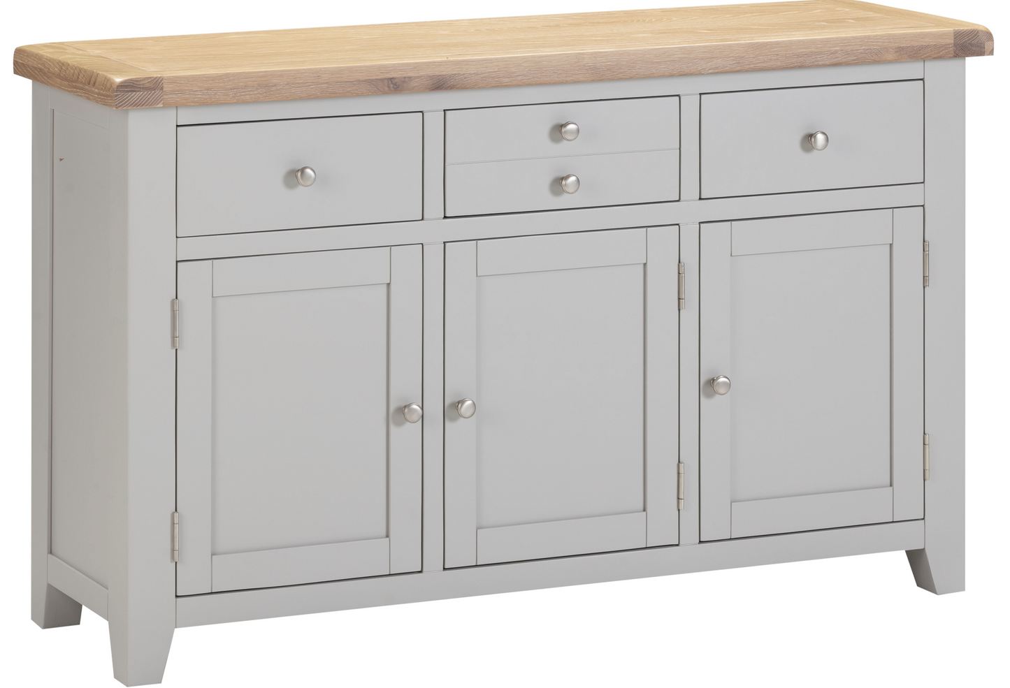 Windi 3 Door 3 Drawer Sideboard (Grey/Oak/Ivory)
