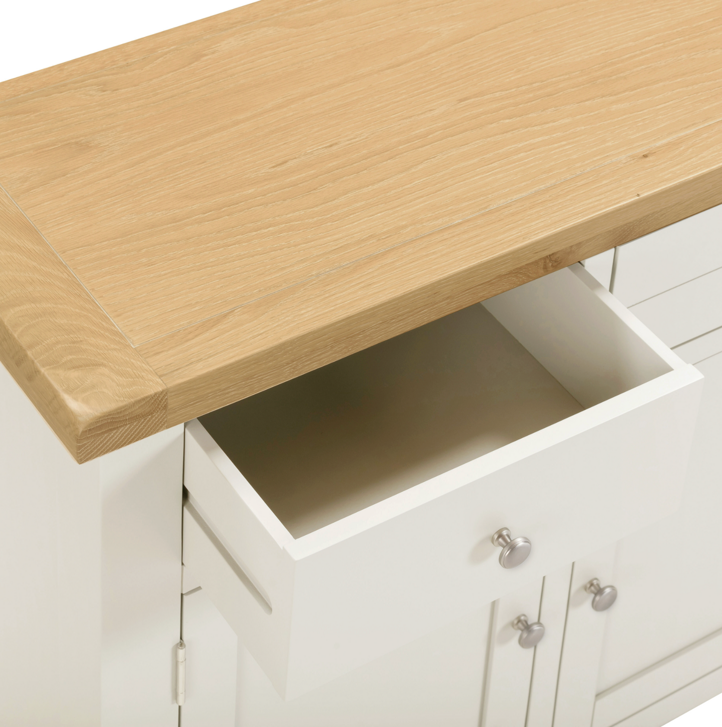 Windi 3 Door 3 Drawer Sideboard (Ivory/Oak/Grey)