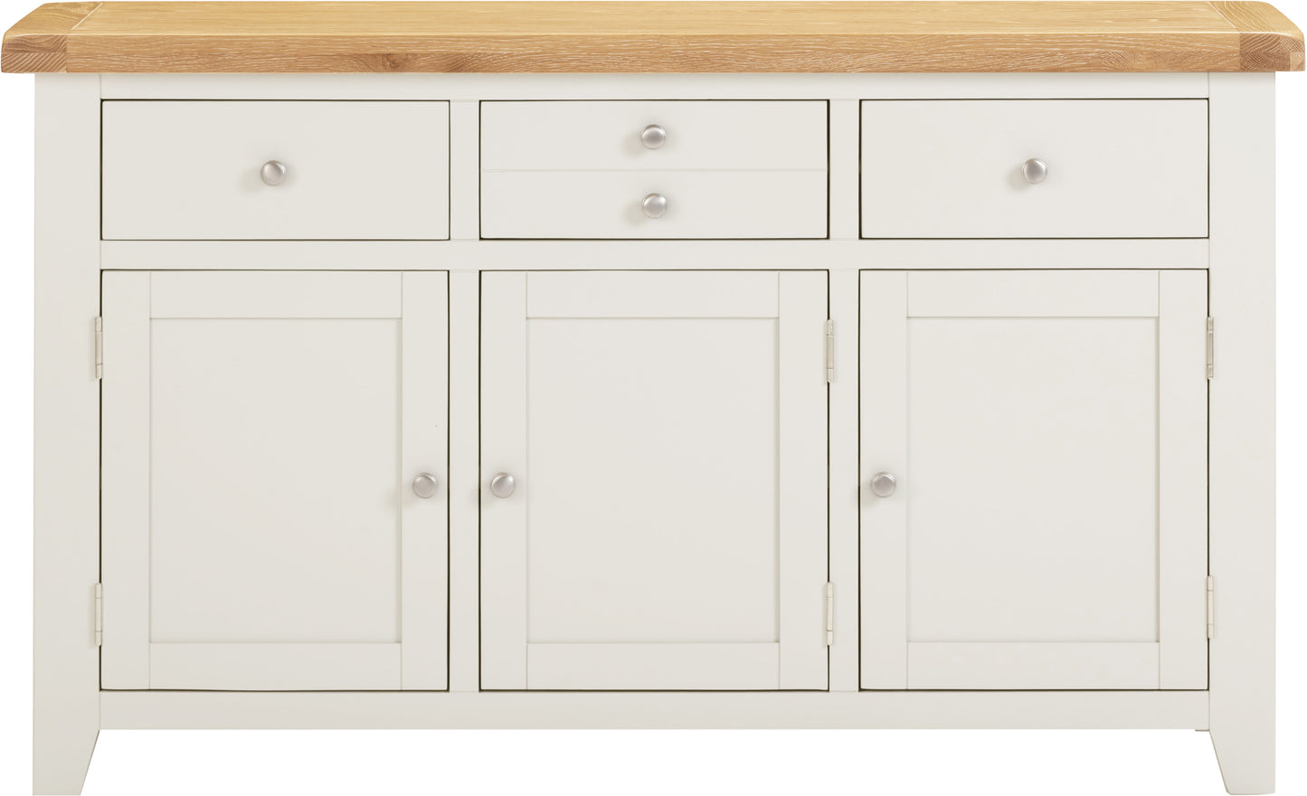 Windi 3 Door 3 Drawer Sideboard (Ivory/Oak/Grey)